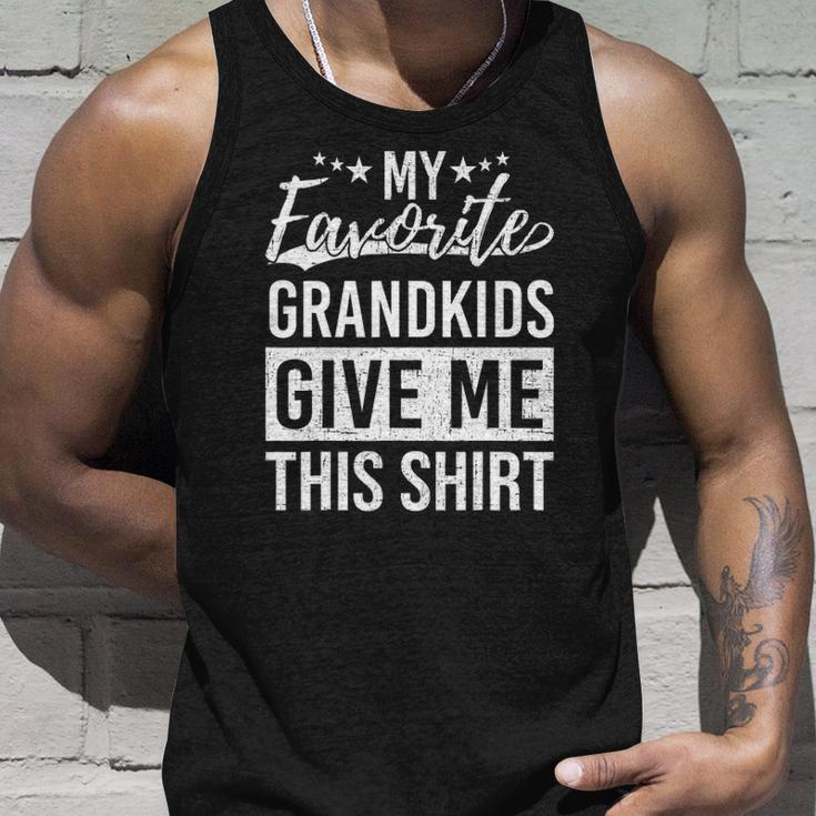 Favorite Grandkids Gave Me This Fathers Day Dad Unisex Tank Top Gifts for Him