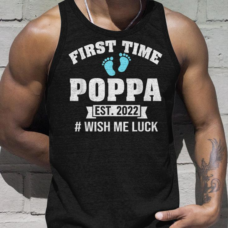 First Time Poppa 2022 Wish Me Luck Unisex Tank Top Gifts for Him