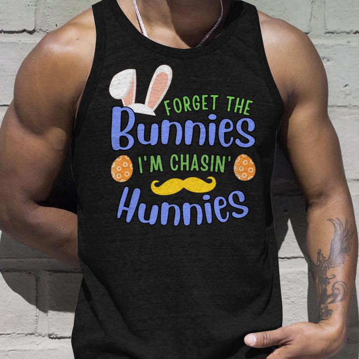 Forget The Bunnies Im Chasing Hunnies Funny Boys Easter Gift Unisex Tank Top Gifts for Him