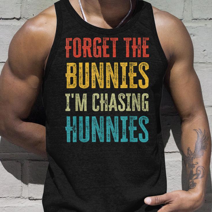 Forget The Bunnies Im Chasing Hunnies Funny Unisex Tank Top Gifts for Him