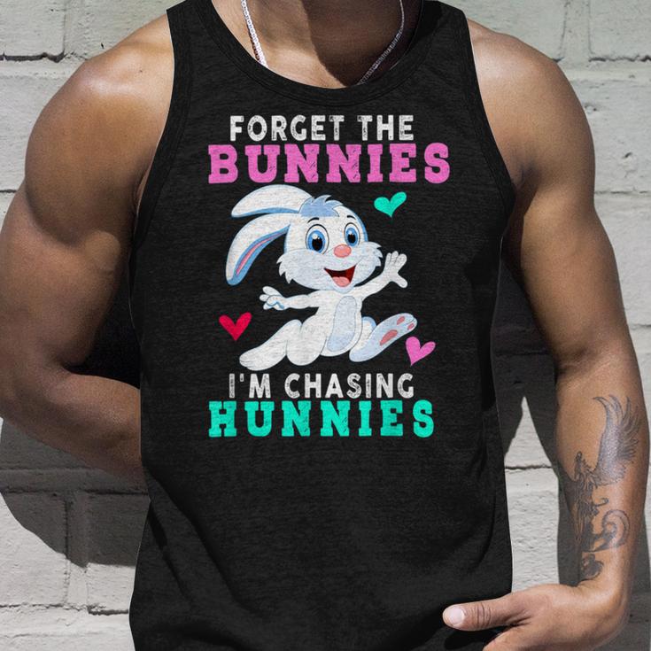 Forget The Bunnies Im Chasing Hunnies Funny Unisex Tank Top Gifts for Him