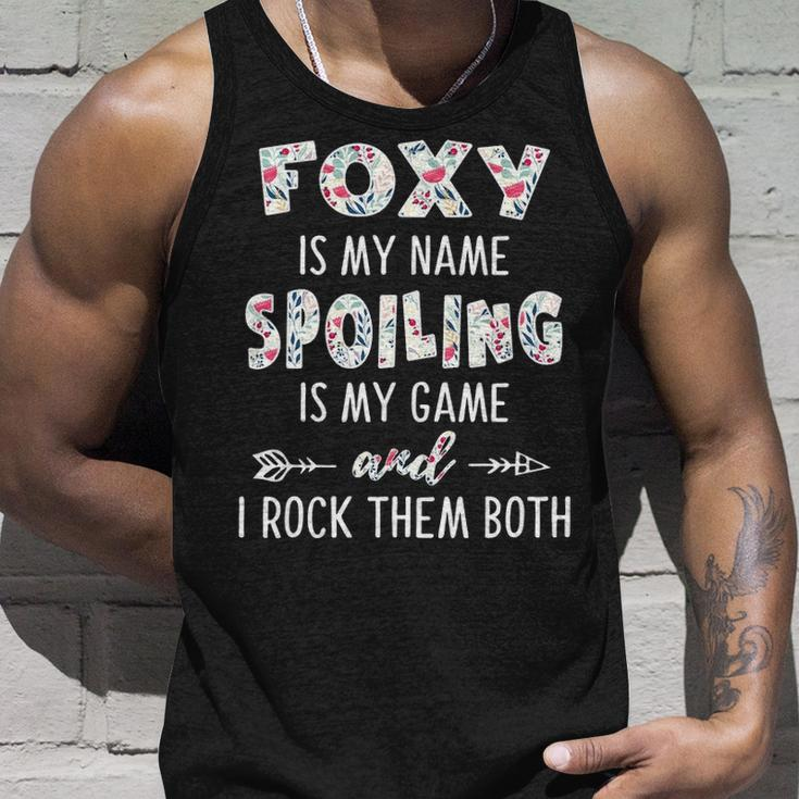 Foxy Grandma Gift Foxy Is My Name Spoiling Is My Game Unisex Tank Top Gifts for Him