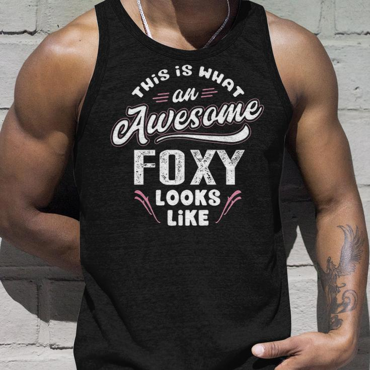 Foxy Grandma Gift This Is What An Awesome Foxy Looks Like Unisex Tank Top Gifts for Him