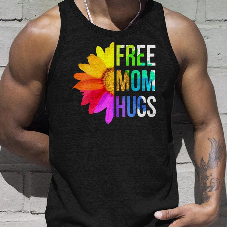 Womens Free Mom Hugs Gay Pride Lgbt Daisy Rainbow Flower Hippie Tank Top Gifts for Him