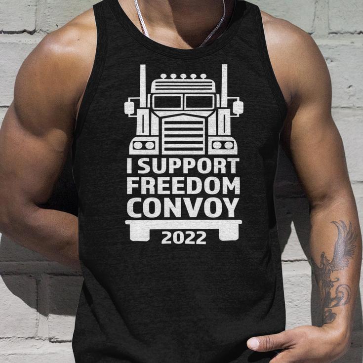 Freedom Convoy 2022 In Support Of Truckers Mandate Freedom Unisex Tank Top Gifts for Him