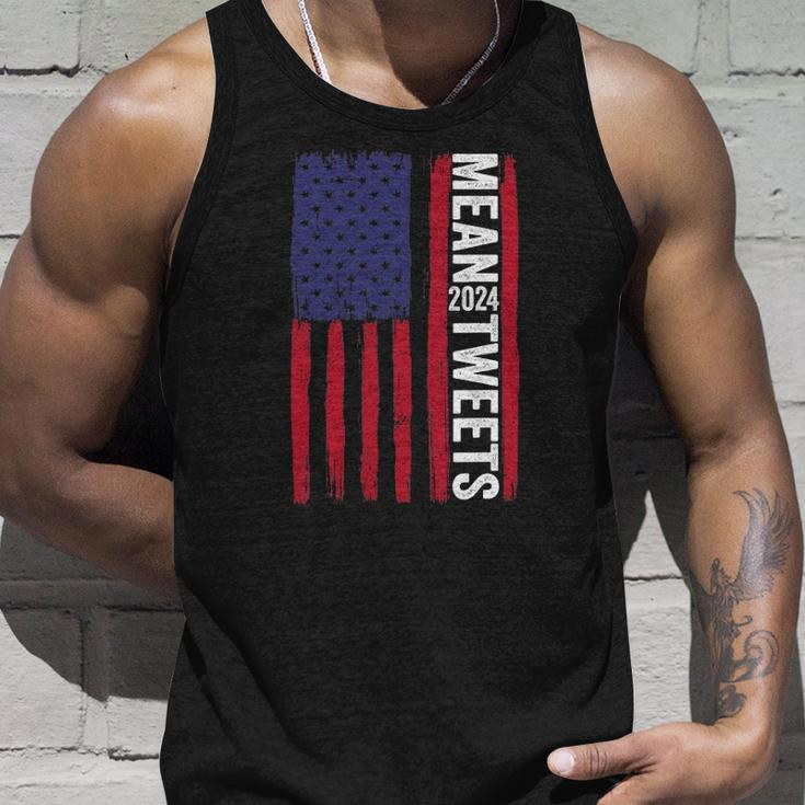 Funny 2024 Mean Tweets 4Th Of July Election Unisex Tank Top Gifts for Him