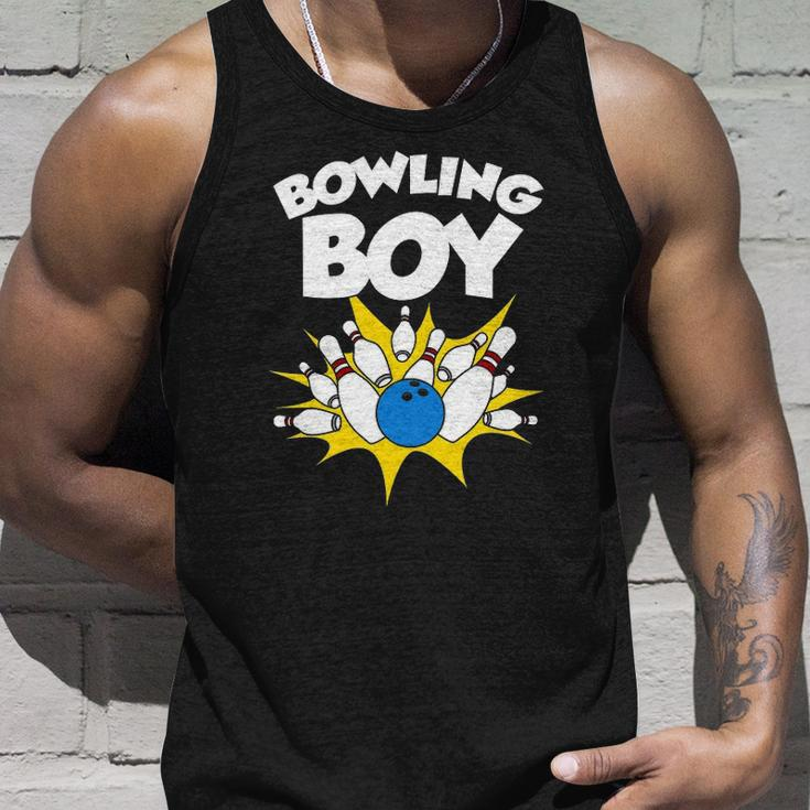 Funny Bowling Gift For Kids Cool Bowler Boys Birthday Party Unisex Tank Top Gifts for Him