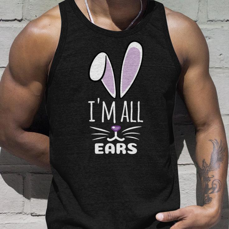 Funny Cute Pastel Purple Bunny Im All Ears Rabbit Happy Easter Day Gift For Girls Women Mom Mommy Family Birthday Holiday Christmas Unisex Tank Top Gifts for Him