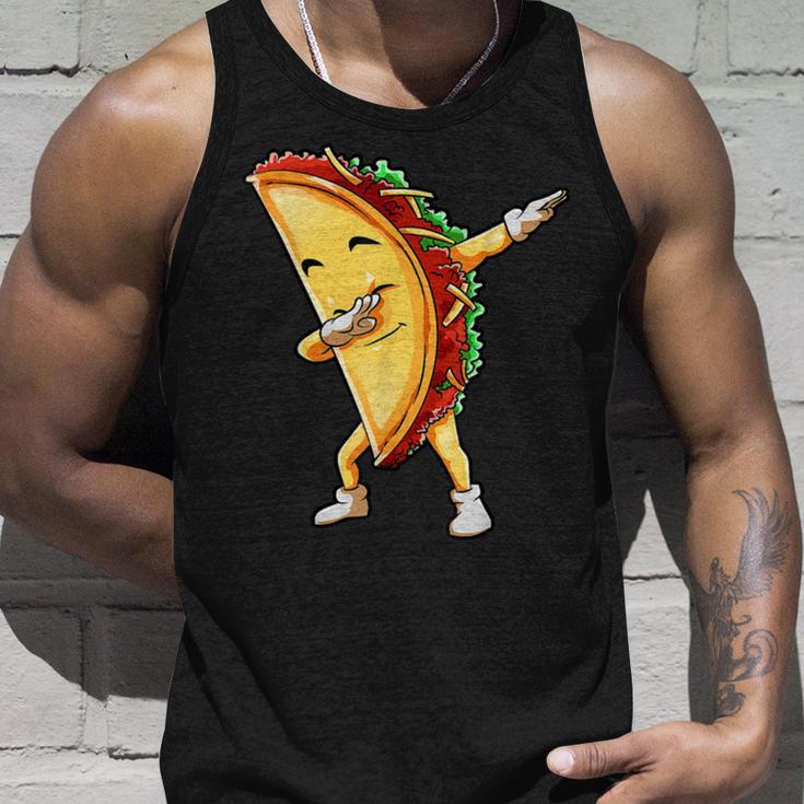 Funny Dabbing Taco Cinco De May Mexican Food Unisex Tank Top Gifts for Him