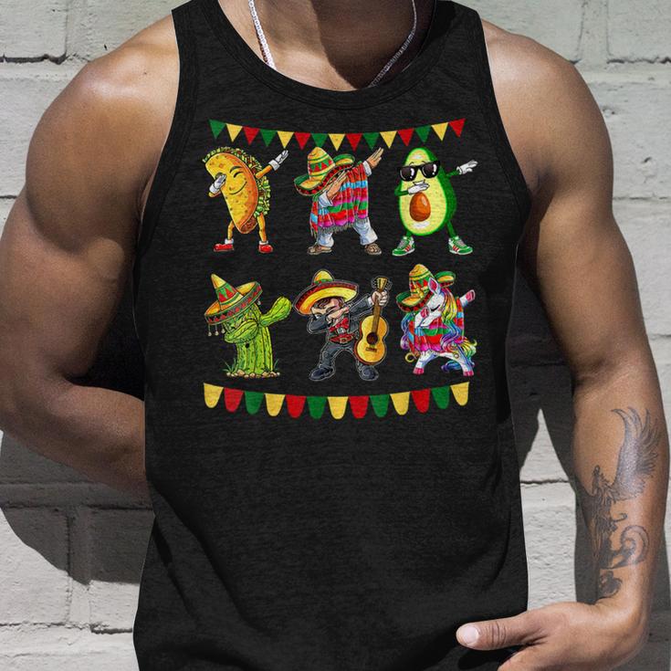 Funny Dabbing Taco Cinco De May Mexican Food V6 Unisex Tank Top Gifts for Him