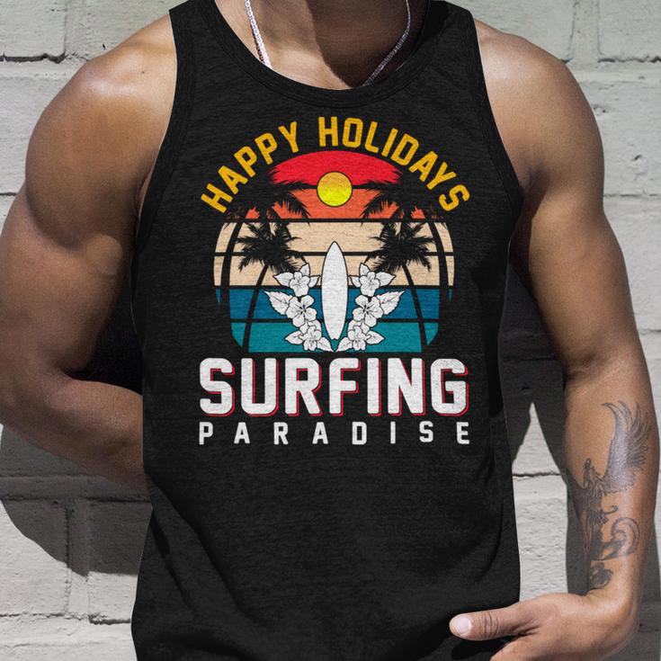 Funny Enjoy The Summer Holiday Summer Surfing Paradise Unisex Tank Top Gifts for Him