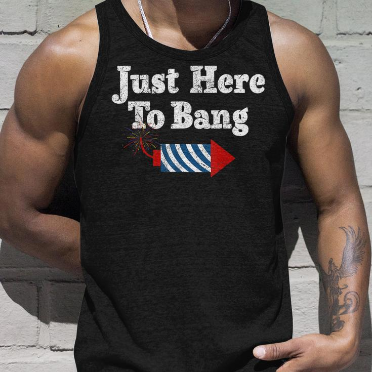 Funny Fourth Of July 4Th Of July Im Just Here To Bang Unisex Tank Top Gifts for Him