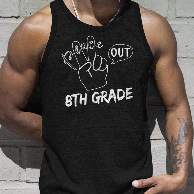 Funny Graduate Eighth Grader Student Peace Out 8Th Grade Unisex Tank Top Gifts for Him