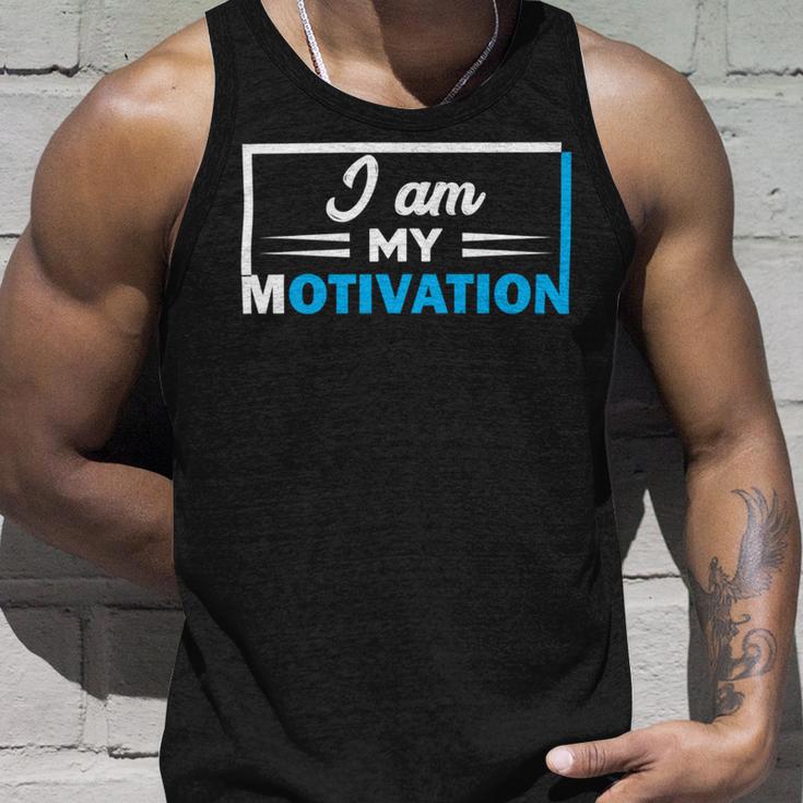 Funny I Am My Motivation Motivational Unisex Tank Top Gifts for Him