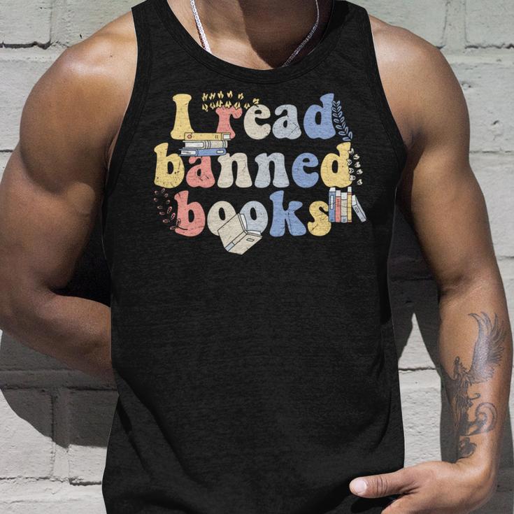 Funny I Read Banned Books Lovers Books Unisex Tank Top Gifts for Him