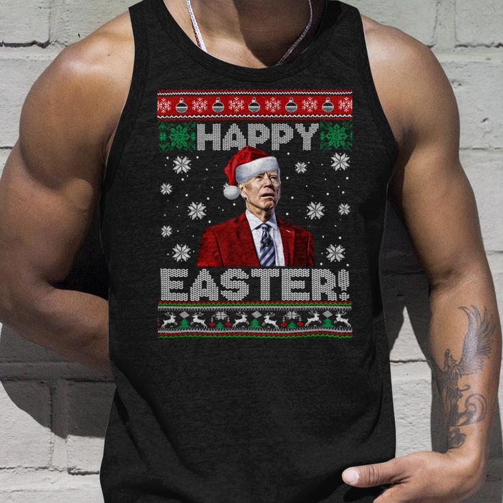 Funny Joe Biden Happy Easter Ugly Christmas Unisex Tank Top Gifts for Him