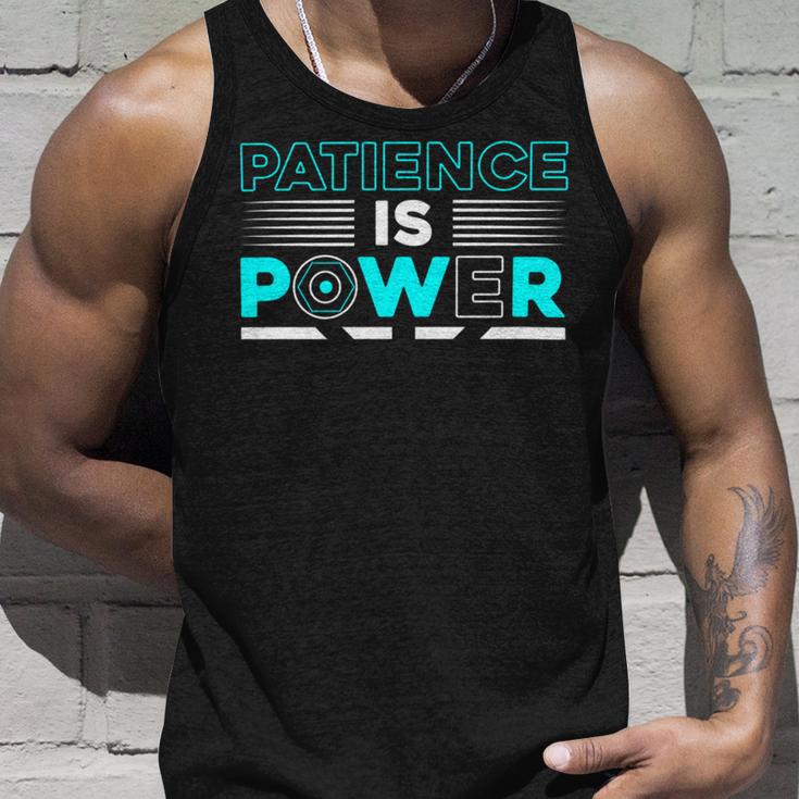 Funny Patience Is Power Unisex Tank Top Gifts for Him