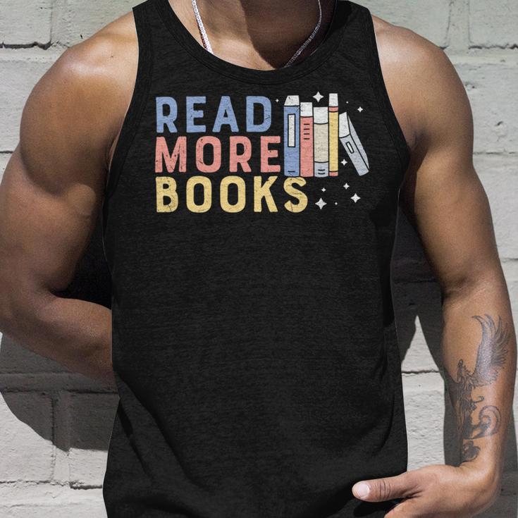 Funny Read More Books Gift Unisex Tank Top Gifts for Him