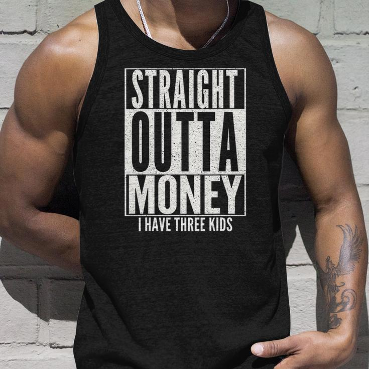 Funny Straight Outta Money Fathers Day Gift Dad Mens Womens Unisex Tank Top Gifts for Him