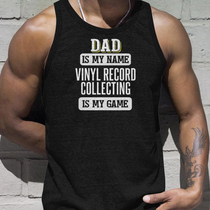 Funny Vinyl Record Collecting Gift For Dad Fathers Day Unisex Tank Top Gifts for Him