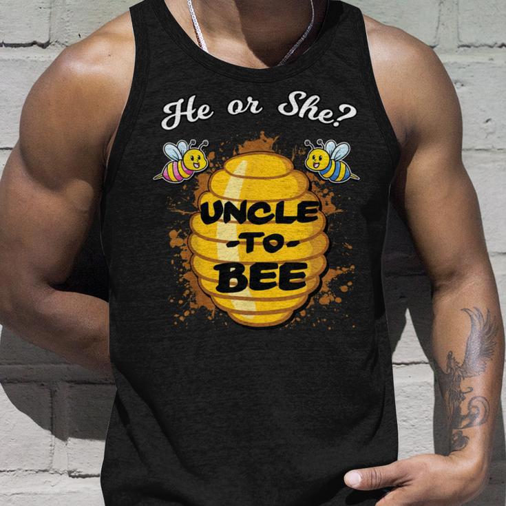 Gender Reveal He Or She Uncle To Bee Unisex Tank Top Gifts for Him