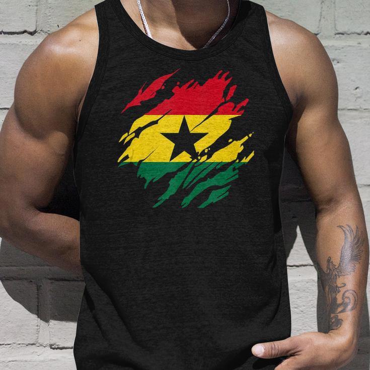 Ghanaian Flag Ghana Torn Print Unisex Tank Top Gifts for Him