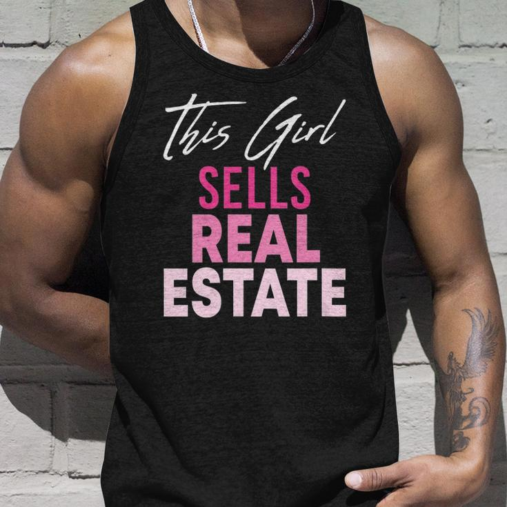 Womens This Girl Sells Real Estate Realtor Real Estate Agent Broker Tank Top Gifts for Him