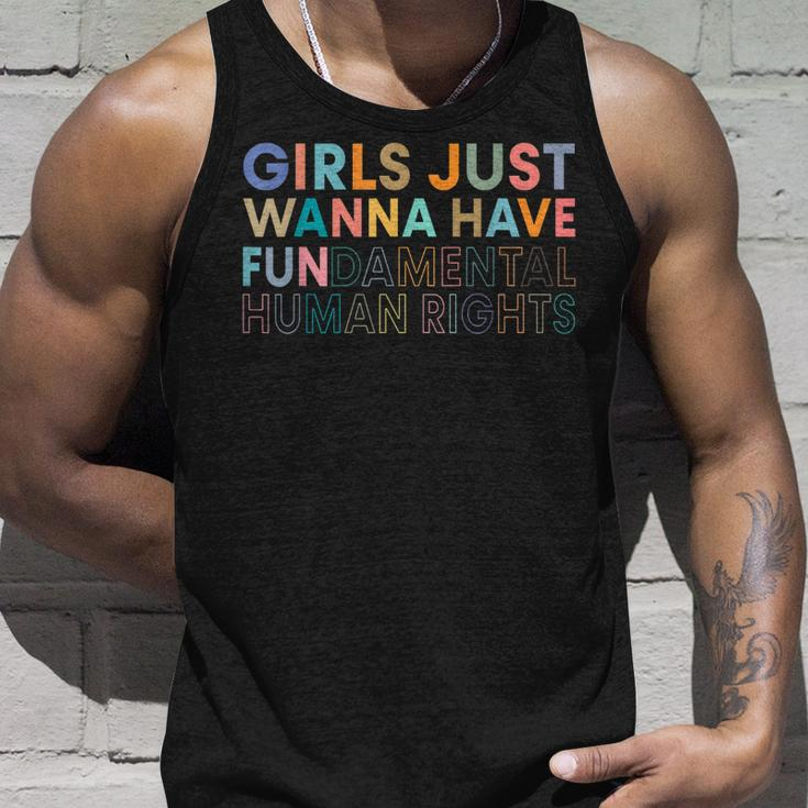 Girls Just Wanna Have Fundamental Rights Unisex Tank Top Gifts for Him