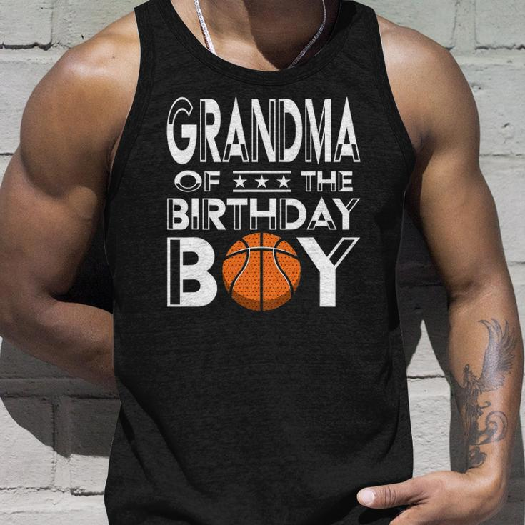 Grandma Of The Birthday Boy Party A Favorite Boy Basketball Unisex Tank Top Gifts for Him