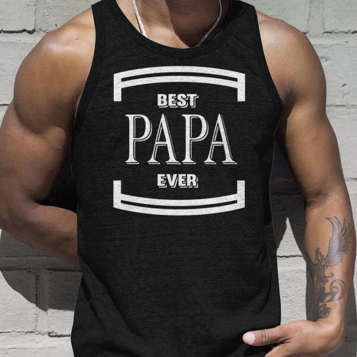 Graphic Best Papa Ever Fathers Day Gift Funny Men Unisex Tank Top Gifts for Him