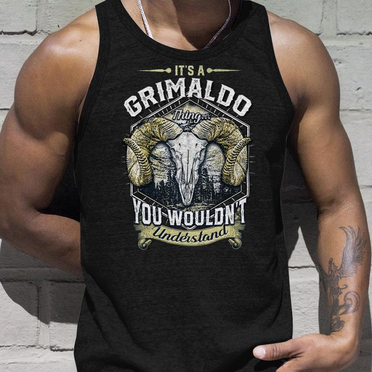 Grimaldo Name Shirt Grimaldo Family Name V2 Unisex Tank Top Gifts for Him