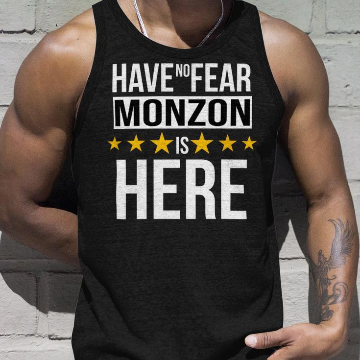 Have No Fear Monzon Is Here Name Unisex Tank Top Gifts for Him