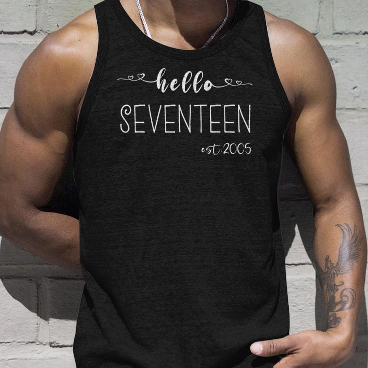 Hello 17Th Birthday For Girls Boy 17 Years Old Bday Seventeen Tank Top Gifts for Him