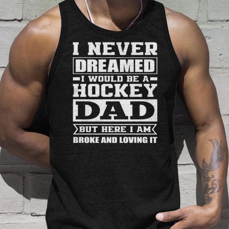 Hockey Dad Funny Dads Ice Hockey Unisex Tank Top Gifts for Him
