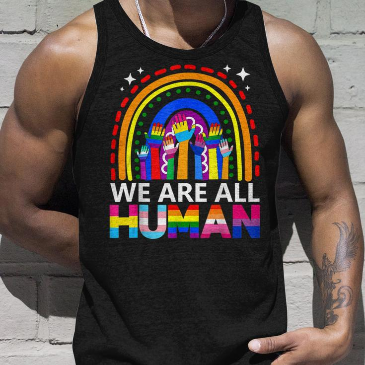 Human Lgbt Flag Gay Pride Month Transgender Rainbow Lesbian Tank Top Gifts for Him