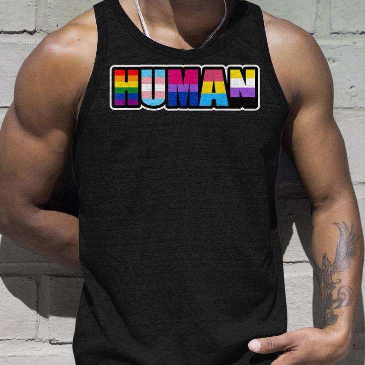 Human Lgbt Flag Gay Pride Month Transgender Unisex Tank Top Gifts for Him