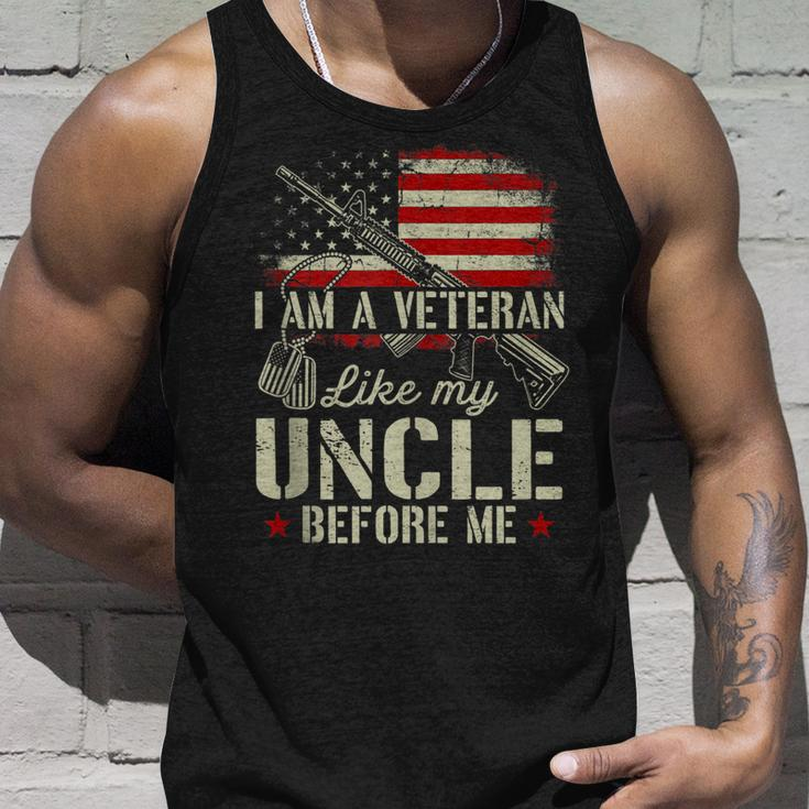 I Am A Veteran Like My Uncle Before Me Army Dad 4Th Of July Unisex Tank Top Gifts for Him