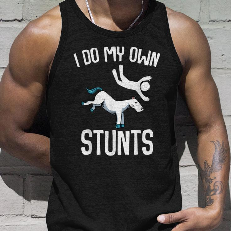 I Do My Own Stunts Get Well Funny Horse Riders Animal Unisex Tank Top Gifts for Him