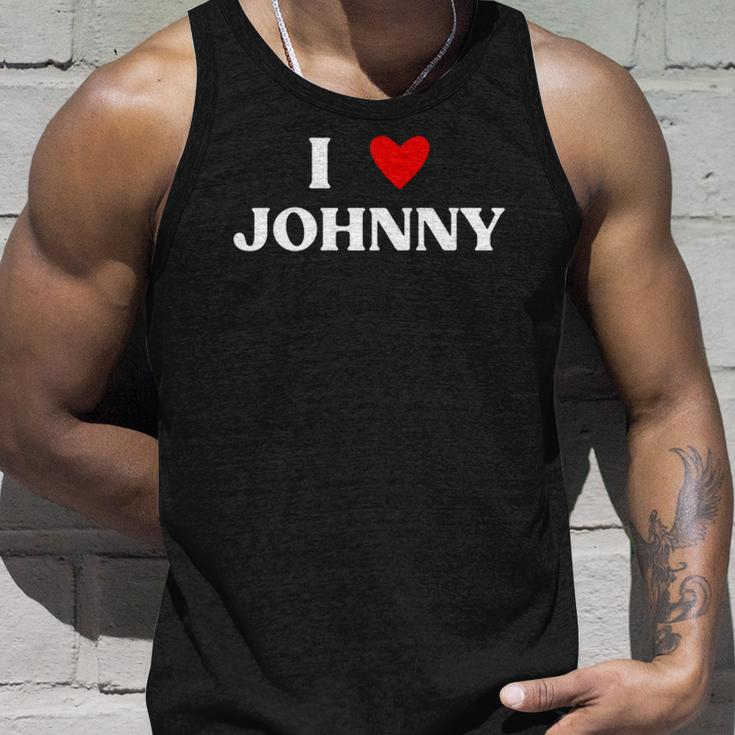 I Heart Johnny Red Heart Unisex Tank Top Gifts for Him