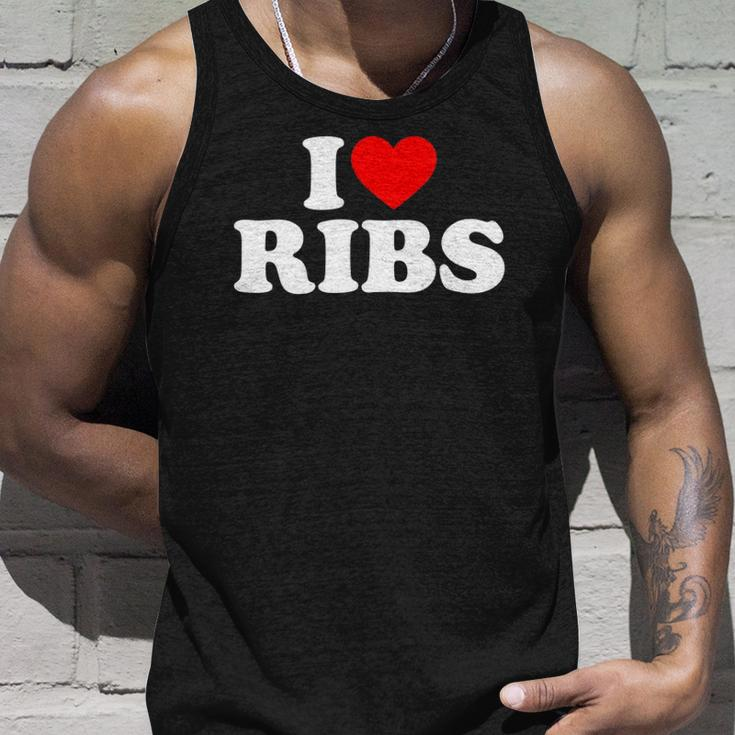 I Love Ribs I Heart Ribs Food Lover Unisex Tank Top Gifts for Him