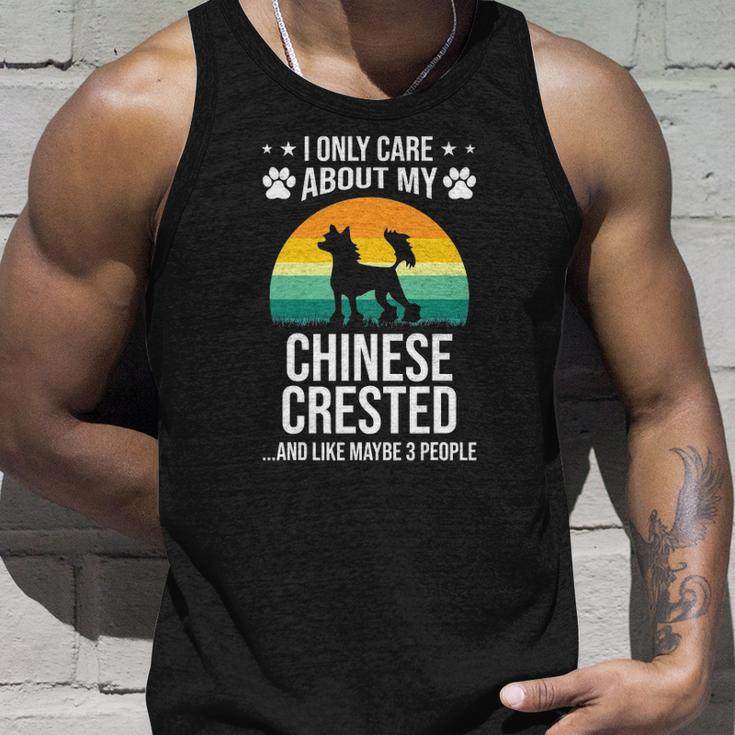 I Only Care About My Chinese Crested Dog Lover Unisex Tank Top Gifts for Him