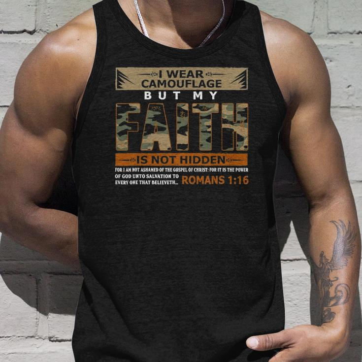I Wear Camouflage But My Faith Is Not Hidden Unisex Tank Top Gifts for Him