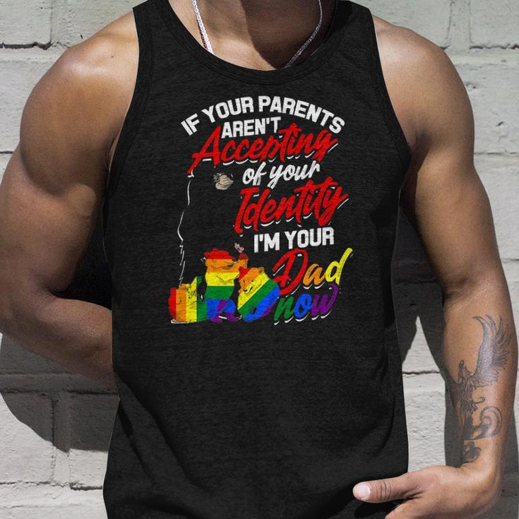 If Your Parents Arent Accepting Im Your Dad Now Lgbtq Hugs Unisex Tank Top Gifts for Him