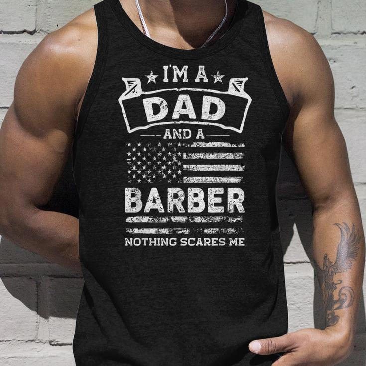 Im A Dad And Barber Funny Fathers Day & 4Th Of July Unisex Tank Top Gifts for Him