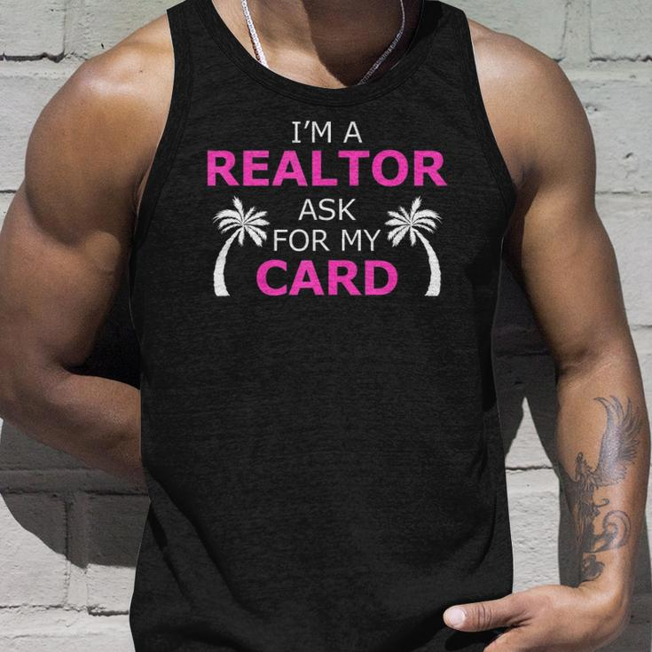 Im A Realtor Ask For My Card Beach Home Realtor Design Unisex Tank Top Gifts for Him
