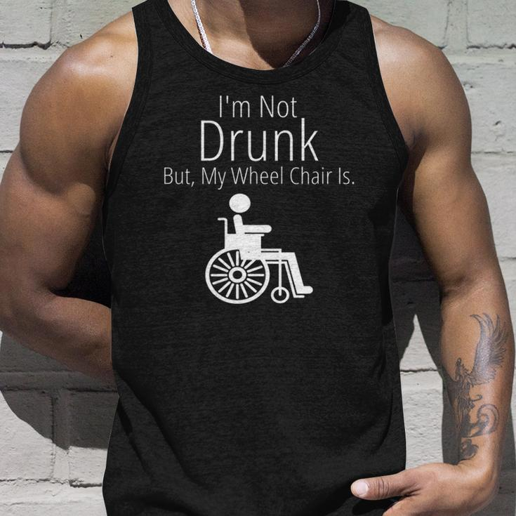 Im Not Drunk But My Wheelchair Is Funny Novelty Unisex Tank Top Gifts for Him
