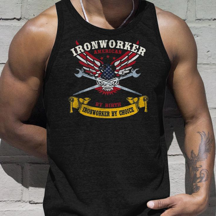 Ironworker S Gift American By Birth Worker By Choice Unisex Tank Top Gifts for Him
