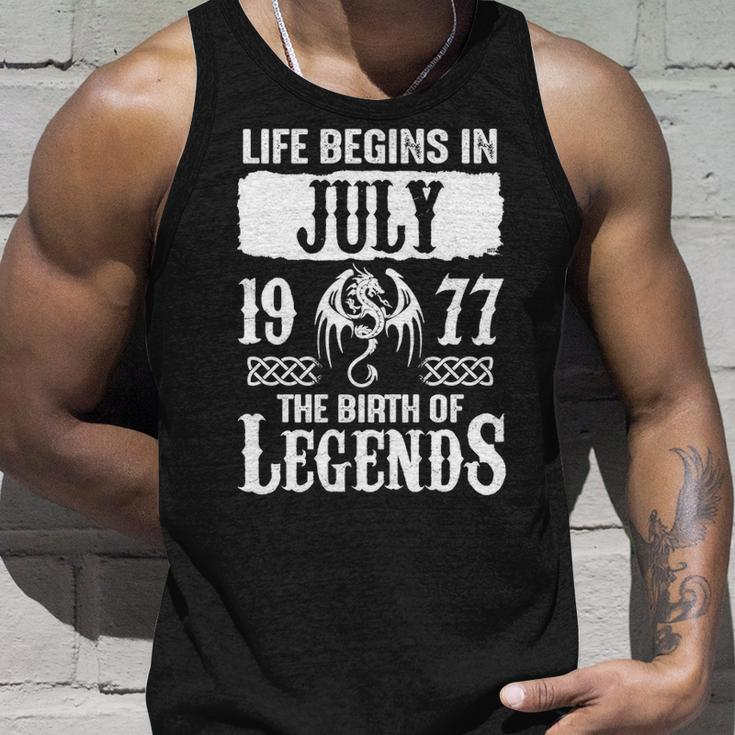 July 1977 Birthday Life Begins In July 1977 Unisex Tank Top Gifts for Him