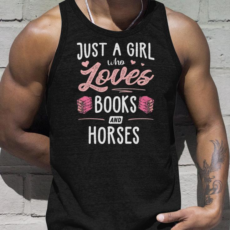 Just A Girl Who Loves Books And Horses Gift Women Unisex Tank Top Gifts for Him