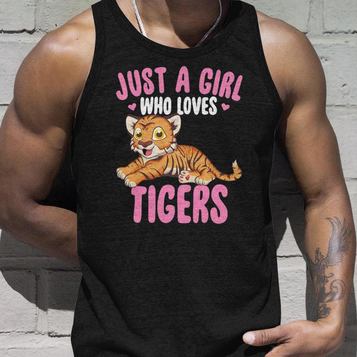 Just A Girl Who Loves Tigers Cute Kawaii Tiger Animal Unisex Tank Top Gifts for Him